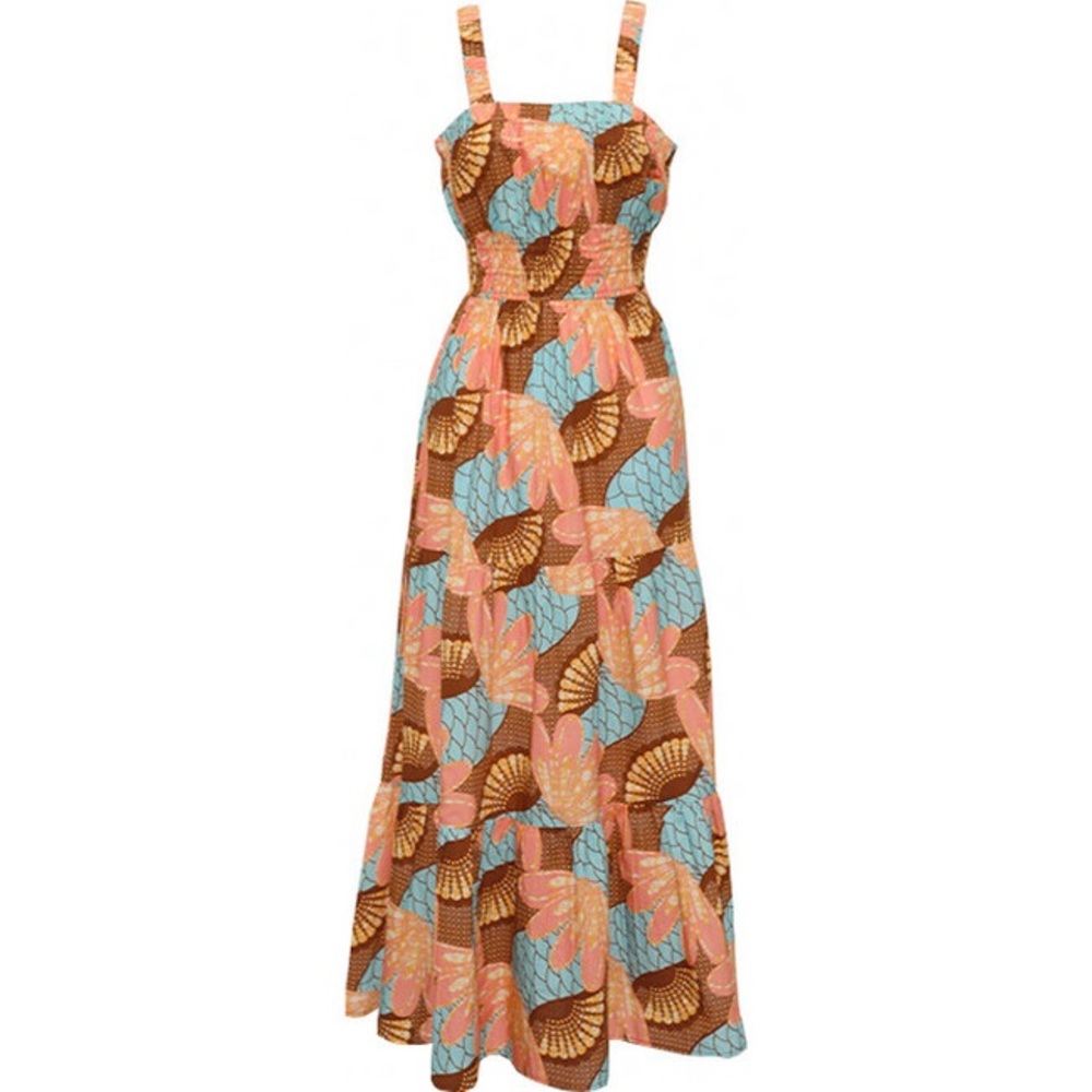 CLEOBELLA Jolene Smocked Ankle Maxi Midi Dress 100% GOTS Organic Cotton NEW - Picture 5 of 15
